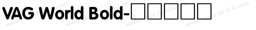 VAG World Bold字体转换